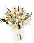 Buchet de mireasa pastelat din flori uscate