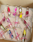 Martisor sticluta cu flori uscate si prezervate - sticla