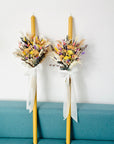 Lumanare de cununie cu flori uscate