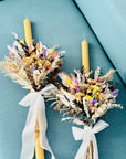 Lumanare de cununie cu flori uscate