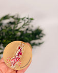 Martisor sticluta cu flori uscate si prezervate - flori uscate