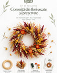 Kit de creatie coronita de toamna din flori uscate