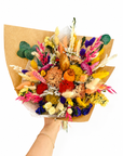 Buchet mare flori prezervate mix de culori