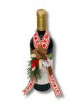 Decoratiune pentru sticla de vin pentru Crăciun