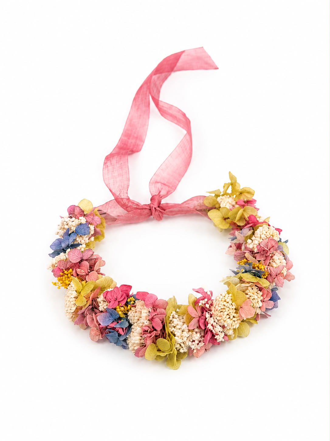 Coronita cununa de flori pastel de purtat pe cap