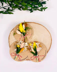 Martisor buchetel brosa din flori uscate si prezervate - eveniment