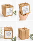 Kit de plantat seminte de flori personalizat in cutie kraft